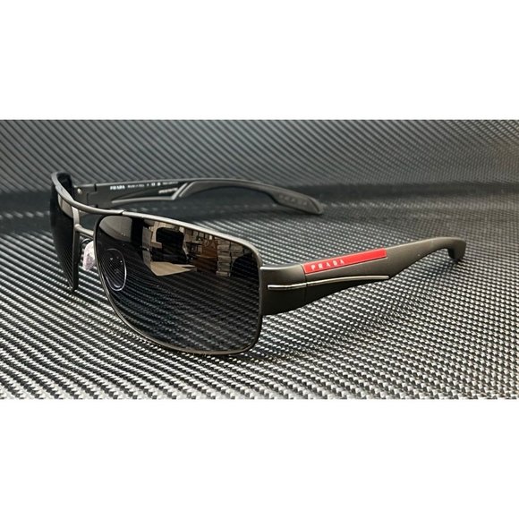 Prada Men's Matte Black Polarized Sunglasses - Picture 1 of 4